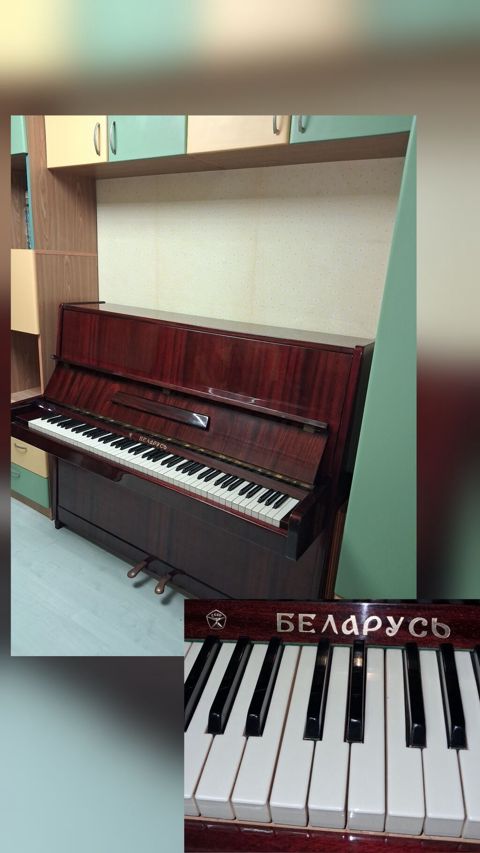 Пианино "Беларусь" со знаком качества из красного дерева в отличном — Bakı