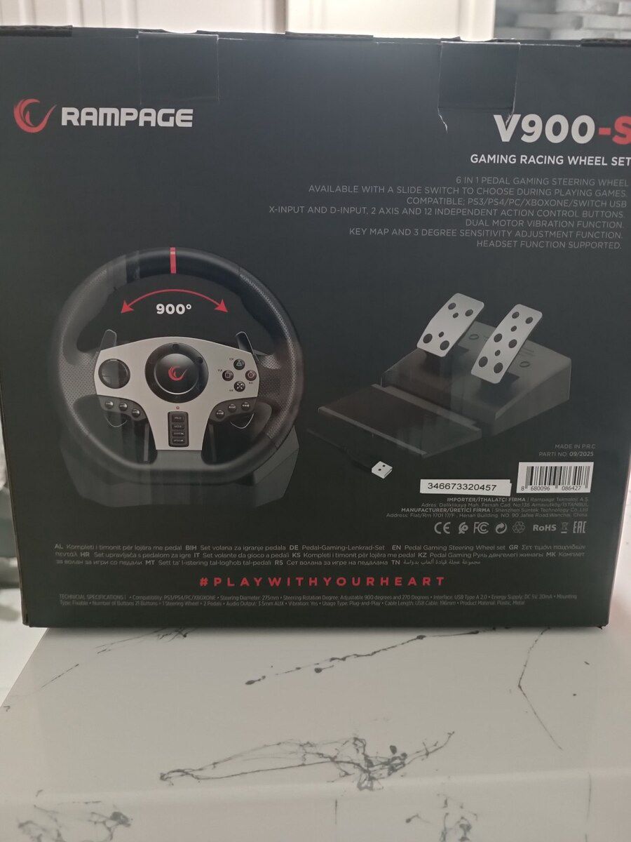 Rampage V900-S Gaming Racing Wheel Set — Oyunlar, konsollər və proqramlar, Bakı (6)