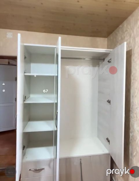 İşlənmiş, 2 qapılı, Siyirməli, Ağ, Açılan, Düz dolab
