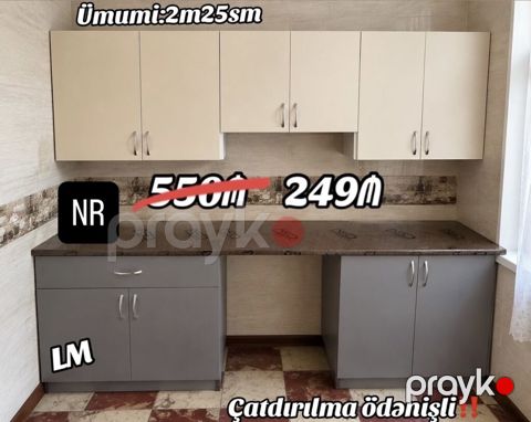 *Mətbəx mebellərinin sifarişlə hazırlanması Ölçü 2metr25sm — Sumqayıt