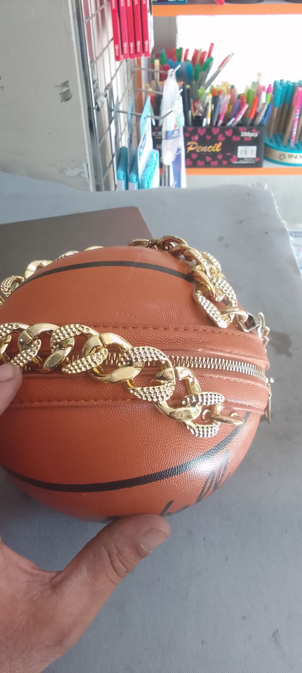Basketbol topu formasında çanta - Dizayn: Narıncı rəngli, basketbol — Çantalar, çamadanlar, cüzdanlar, Bakı (2)