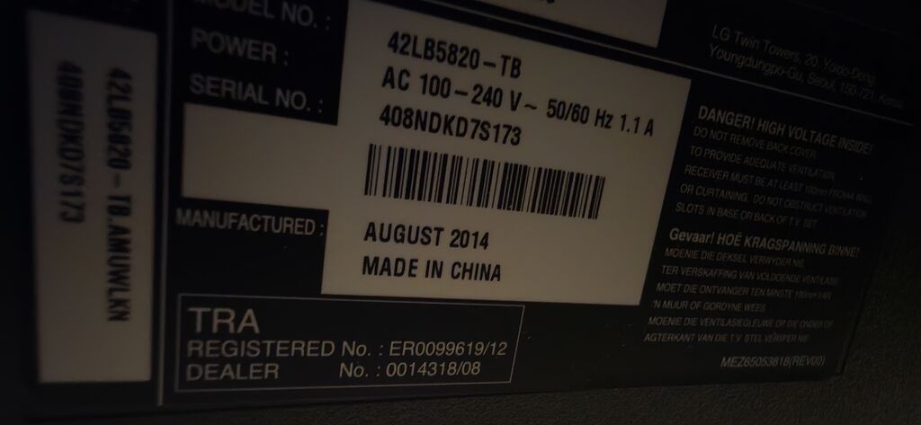 LG 42LB5820-TB LED TV - Ekran: 42 düym, LED panel - Model — Televizorlar, Bakı (2)