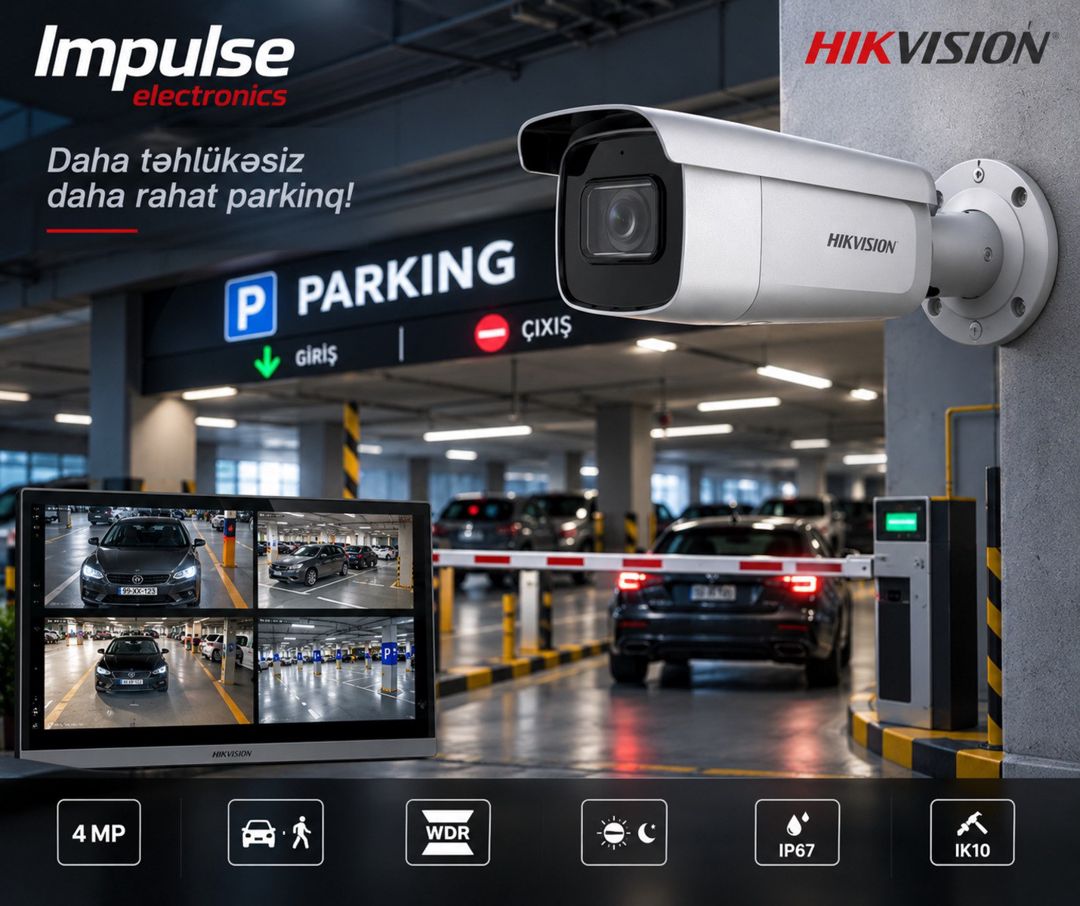 Hikvision 4MP AcuSense IP Çöl Kamerası 2.8-12mm Motorlu Zoom, 60m IR — Ağıllı ev və təhlükəsizlik, Bakı (2)