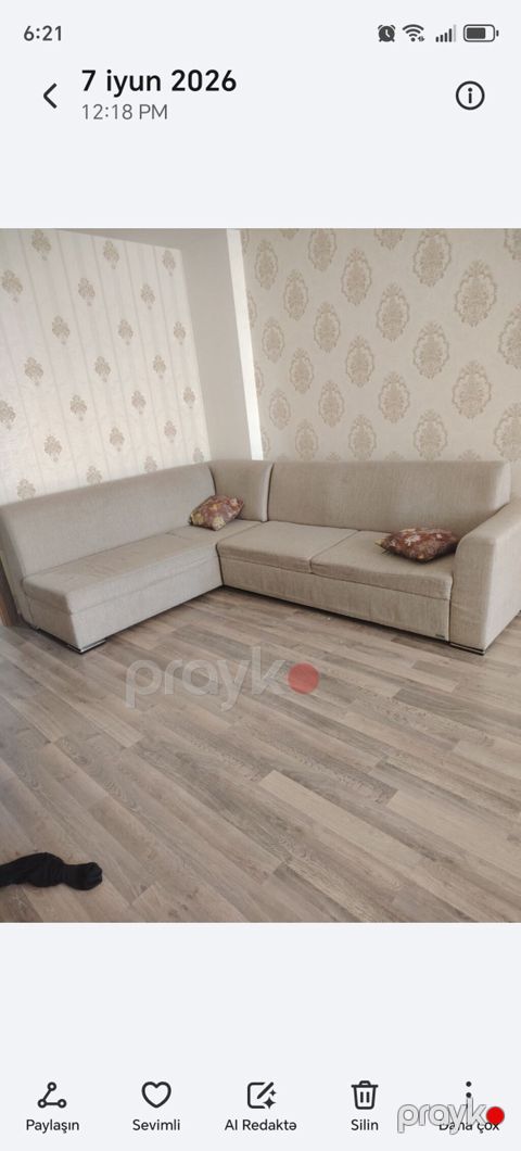 L formalı divan-sofa - Rəng: açıq bej (neytral ton, müxtəlif