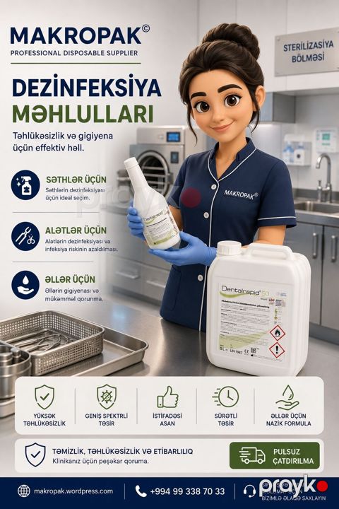 Dezinfeksiya Məhlulları — Makropak Klinikalarda təmizlik və — Masazır