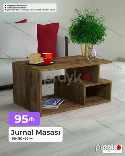 Jurnal masası – müasir dizayn - Ölçülər: 50×50×90 sm - Material: 18 — Bakı