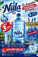 Nilla Su – 19 litrlik adi içməli su - Təmiz və keyfiyyətli su - 19L — Продукты питания