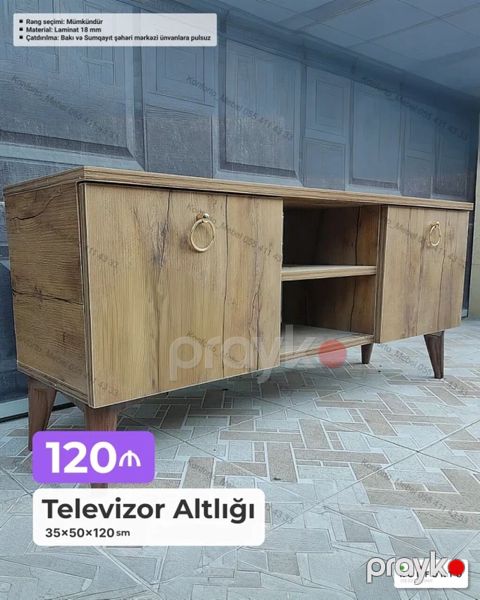 Televizor altlığı - Ölçü: 35×50×120 sm - Material: 18 mm laminat — Bakı