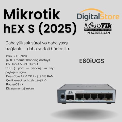 Router "MikroTik hEX S E60iUGS"