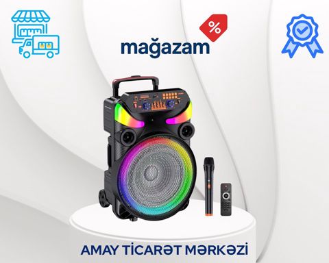 Portativ dinamik "Kakusiga KK-15101 Flame Light RGB" — Bakı