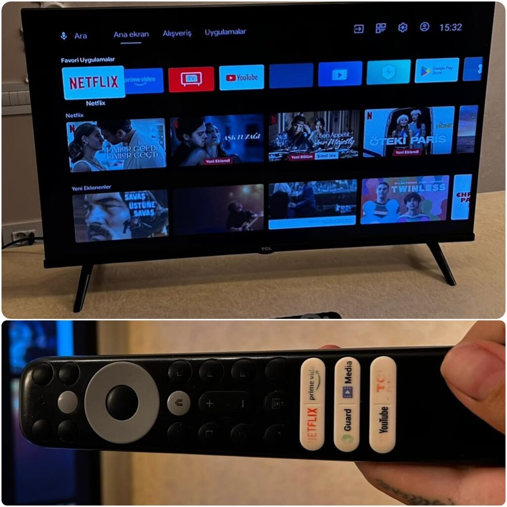 T82 ekran smart Tcl 200 azn.unvan Gəncə pr.(Gülü)CL Smart TV – Android — Televizorlar, Digah