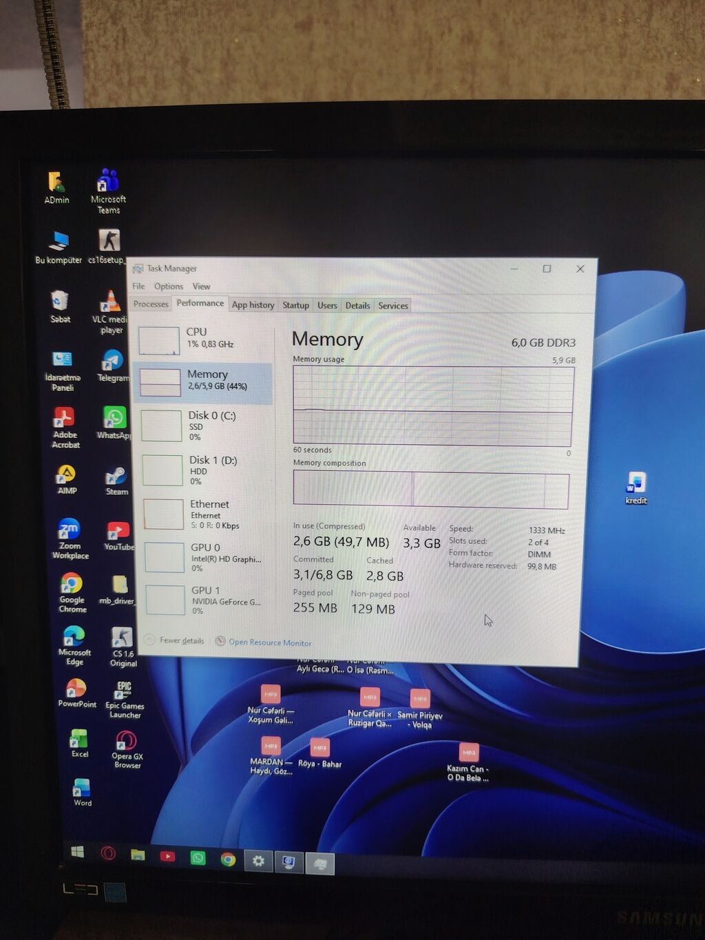 Monitor Samsung 23 düyümluk - 60 hz CPU: Intel Core i5-4570S — 2.90 — Masaüstü kompüterlər, Bakı (4)