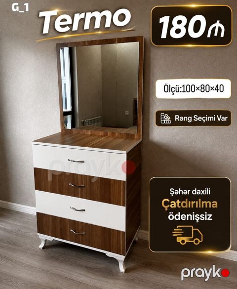 Termo makiyaj masası və komod dəsti - Model: G_1, “Termo” - Ölçü: 100 — Mehdiabad