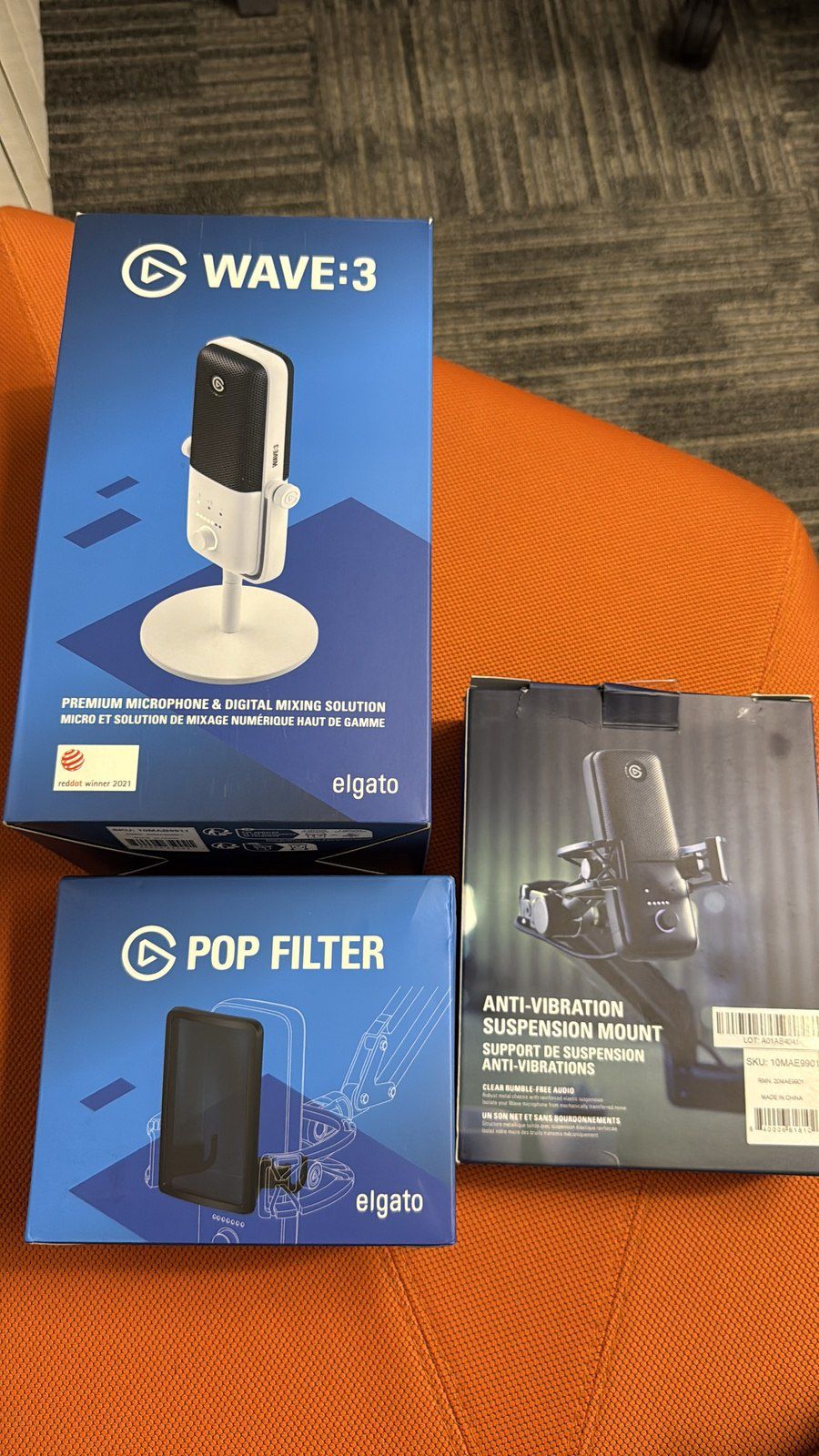 Elgato Wave:3 White Microphone Full Set + Mic Arm — Səs texnikası, Bakı (10)