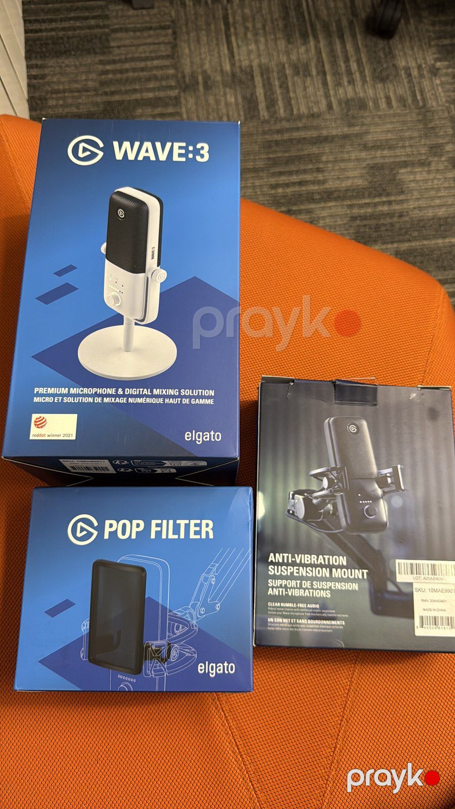 Elgato Wave:3 White Microphone Full Set + Mic Arm — Səs texnikası, Bakı (10)