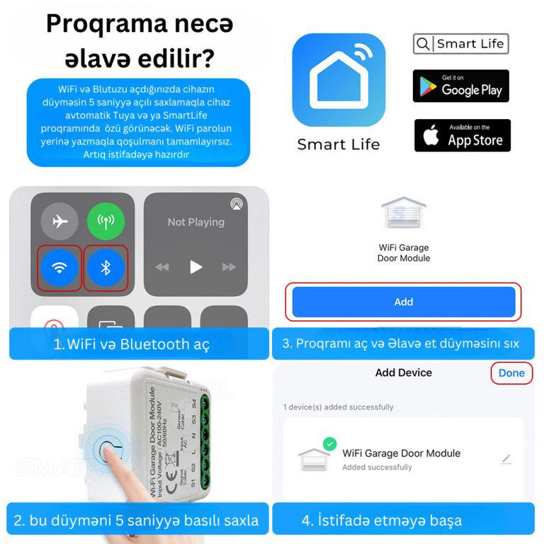Qaraj qapısı açan modul — Ağıllı ev və təhlükəsizlik, Bakı (10)