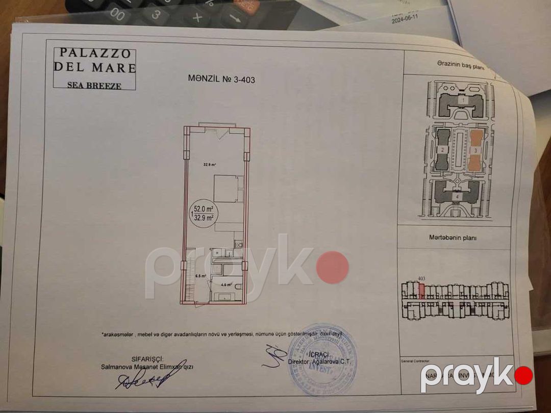Satılır 2 otaqlı yeni tikili 52 m² — Mənzil, Bakı (3)