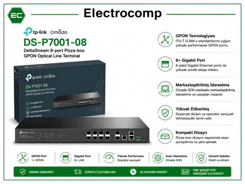 TP-Link DS-P7001-08 DeltaStream 8-port Pizza-box Gpon Optical Line Terminal — Bakı
