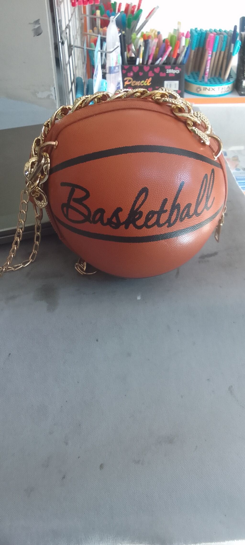 Basketbol topu formasında çanta - Dizayn: Narıncı rəngli, basketbol — Çantalar, çamadanlar, cüzdanlar, Bakı (5)