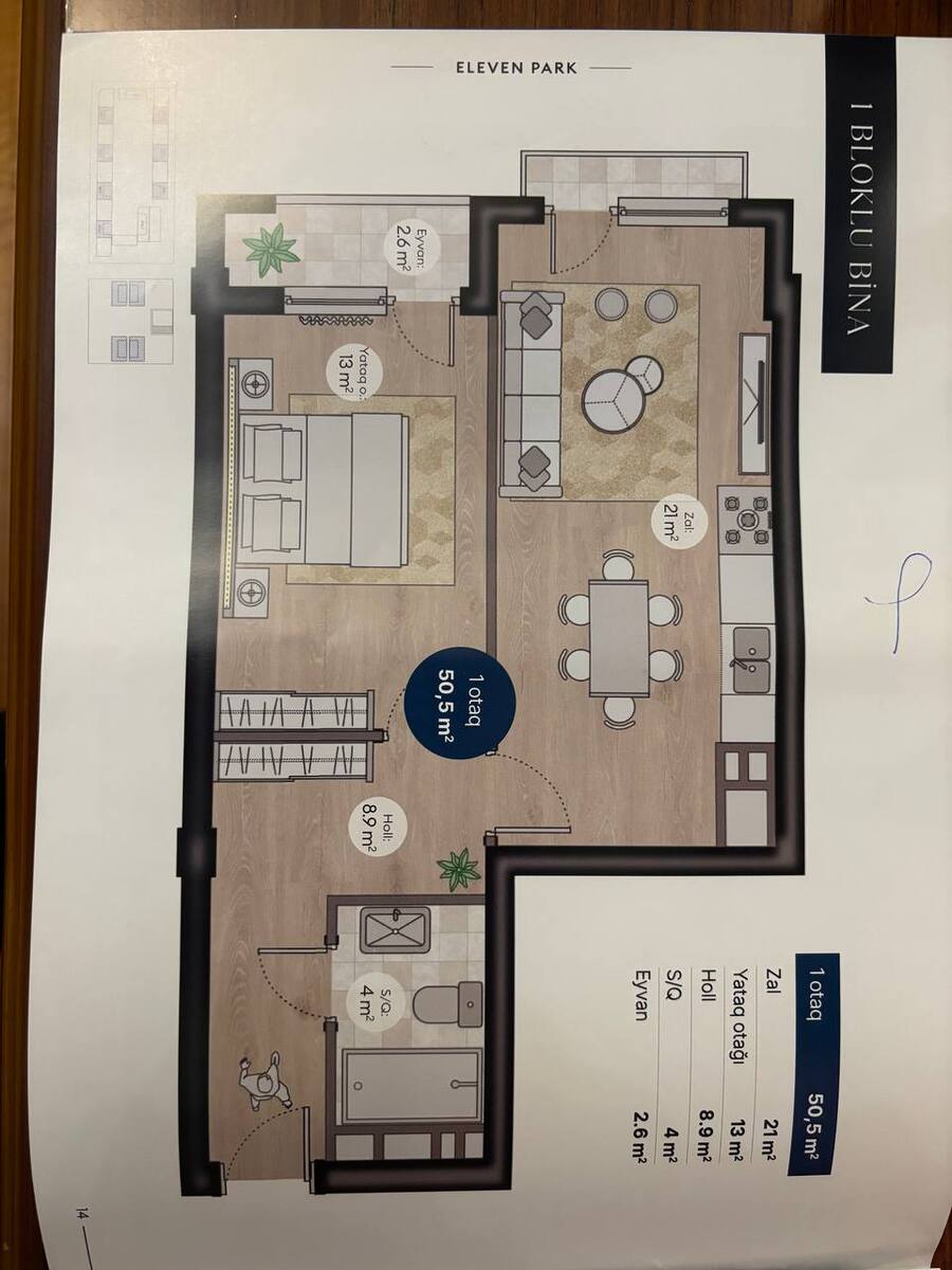 Satılır 2 otaqlı yeni tikili 50.5 m² — Mənzil, Bakı (2)