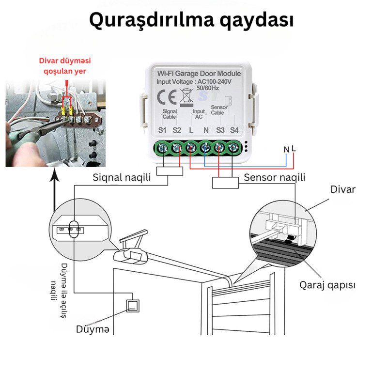 Qaraj qapısı açan modul — Ağıllı ev və təhlükəsizlik, Bakı (9)