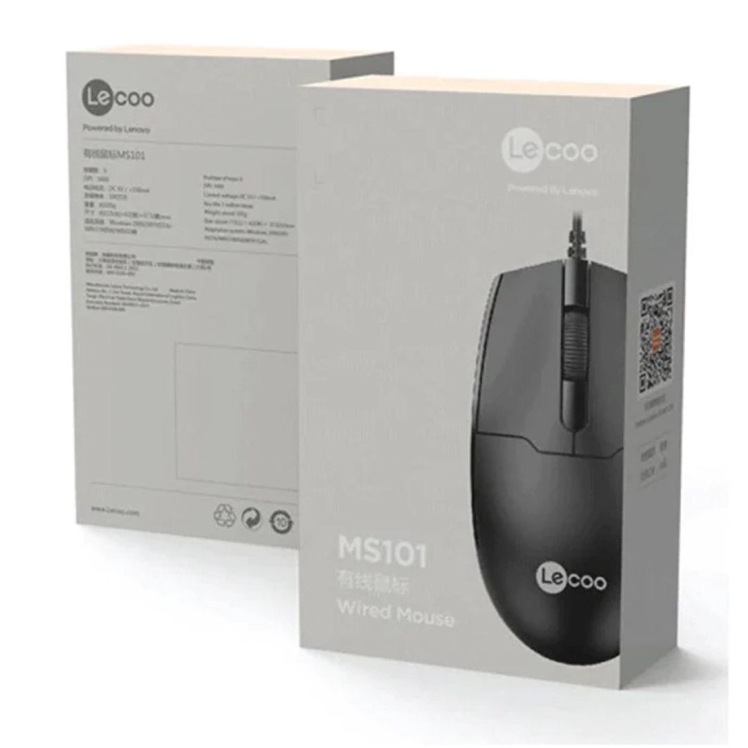 Mouse Lenovo Lecoo (MS101 Wired Mouse Black) — Periferik cihazlar, Bakı (4)