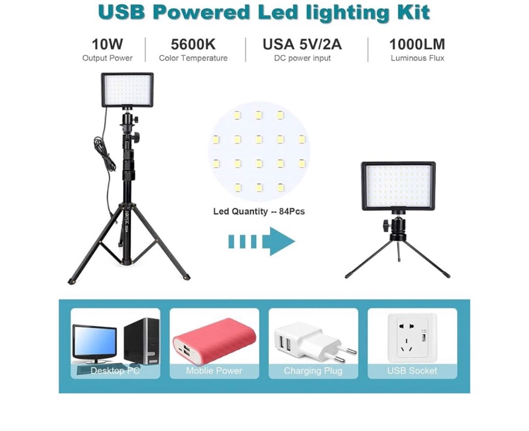 Phopık LED Video Light 2-li işıqlandırma dəsti — Foto və video texnikası, Bakı (3)