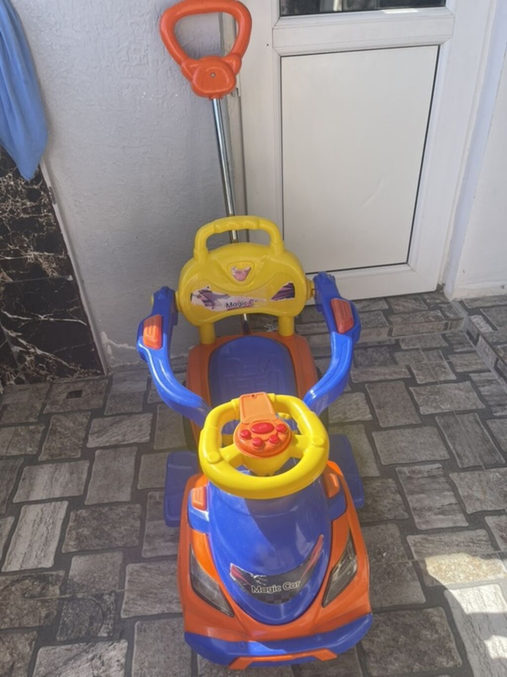 Uşaqlar üçün itələməli oyuncaq maşın “Magic Car”. Parlaq narıncı — Uşaq avtomobilləri, Bakı (2)