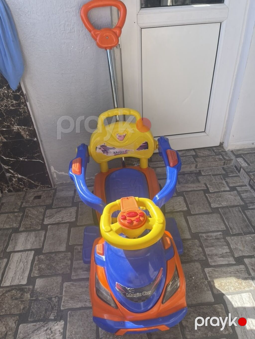 Uşaqlar üçün itələməli oyuncaq maşın “Magic Car”. Parlaq narıncı — Uşaq avtomobilləri, Bakı (2)