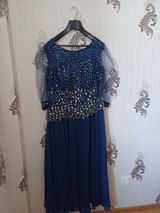 Şənlik və xüsusi günlər üçün zərif tünd göy don. - Rəng: tünd göy — Evening dresses