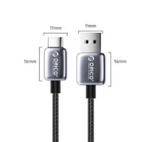Fast Charge & Data Cable ORICO-GQA66-15-BK-BP USB-to-TypeC 1.5m — Bakı
