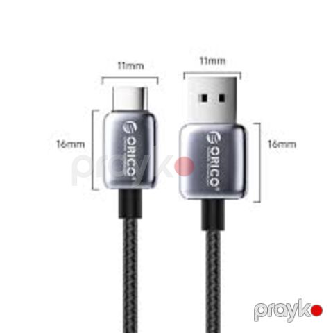 Fast Charge & Data Cable ORICO-GQA66-15-BK-BP USB-to-TypeC 1.5m — Bakı