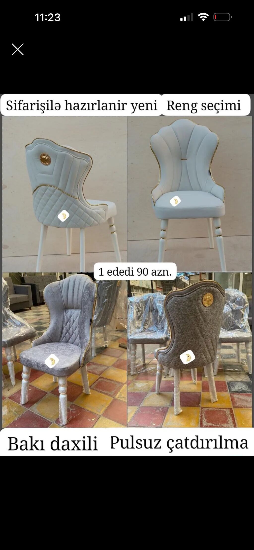 Sifarişlə hazırlanır – rəng seçimi mövcuddur. Mebel: Yumşaq, bel — Kreslolar, Bakı