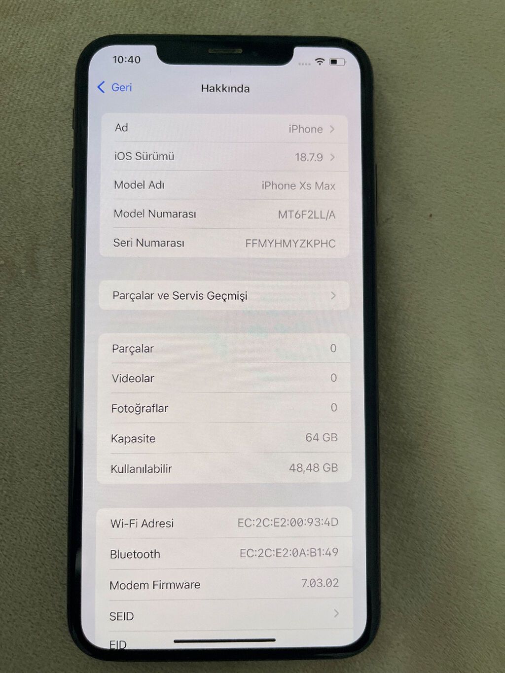 IPhone Xs Max, 64 GB, Qara, Face ID — Apple iPhone, Bakı