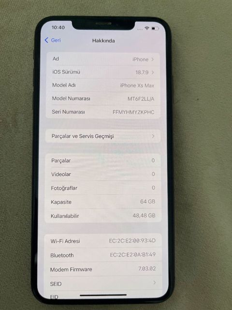 IPhone Xs Max, 64 GB, Qara, Face ID — Bakı