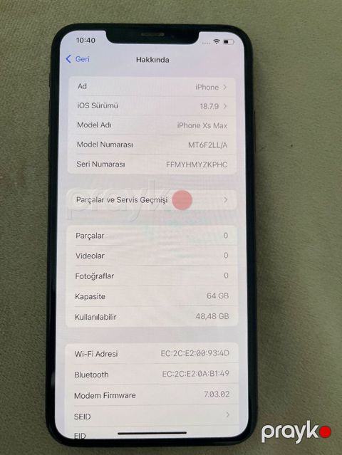 IPhone Xs Max, 64 GB, Qara, Face ID — Bakı