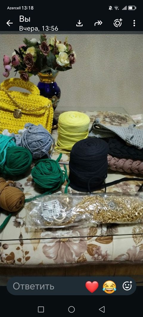 Toxuculuq üçün material dəsti - Trikotaj ipliklər: müxtəlif rənglərdə — Digah