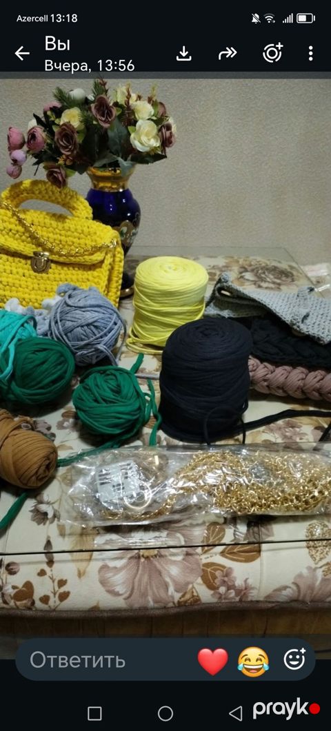 Toxuculuq üçün material dəsti - Trikotaj ipliklər: müxtəlif rənglərdə — Digah