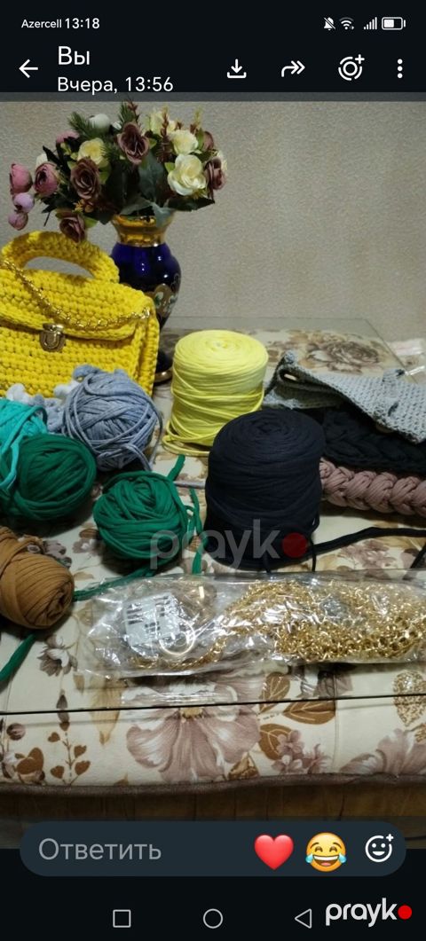 Toxuculuq üçün material dəsti - Trikotaj ipliklər: müxtəlif rənglərdə — Digah