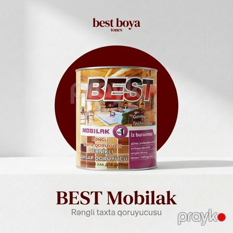Best Mobilak Rəngli Taxta Qoruyucu Vernik 1L / 2.5L / 15L — Bakı