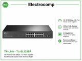 TP-Link TL-SL1218P – 16-Port 10/100 Mbps + 2-Port Gigabit Rackmount Switch with 16-Port PoE+ — ElectroComp — Şəbəkə və server avadanlıqları