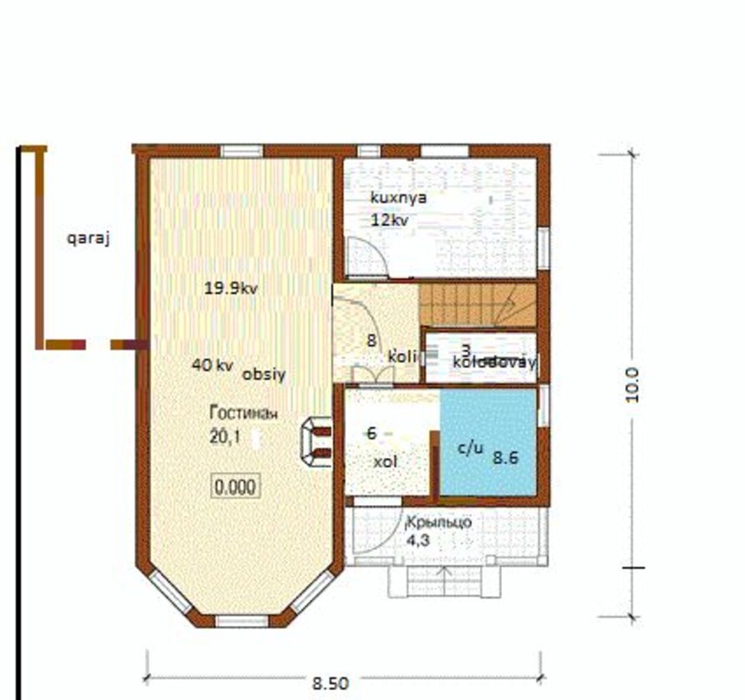 Satılır 5 otaqlı həyət evi/bağ evi 188 m² — Ev, villa, Bakı (4)