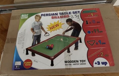 Persian Table Set – Bilyard oyunu dəsti (Wooden TOY, Item No: Amtoy — Bakı