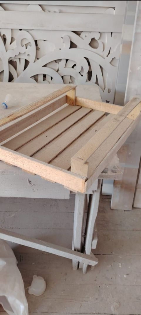 Taxta servis sini / dekorativ tablaq - Material: tam ağac — Bakı