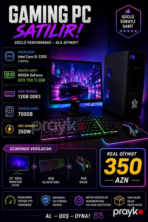 Gaming PC – güclü performans, əla qiymət Texniki göstəricilər — Digah