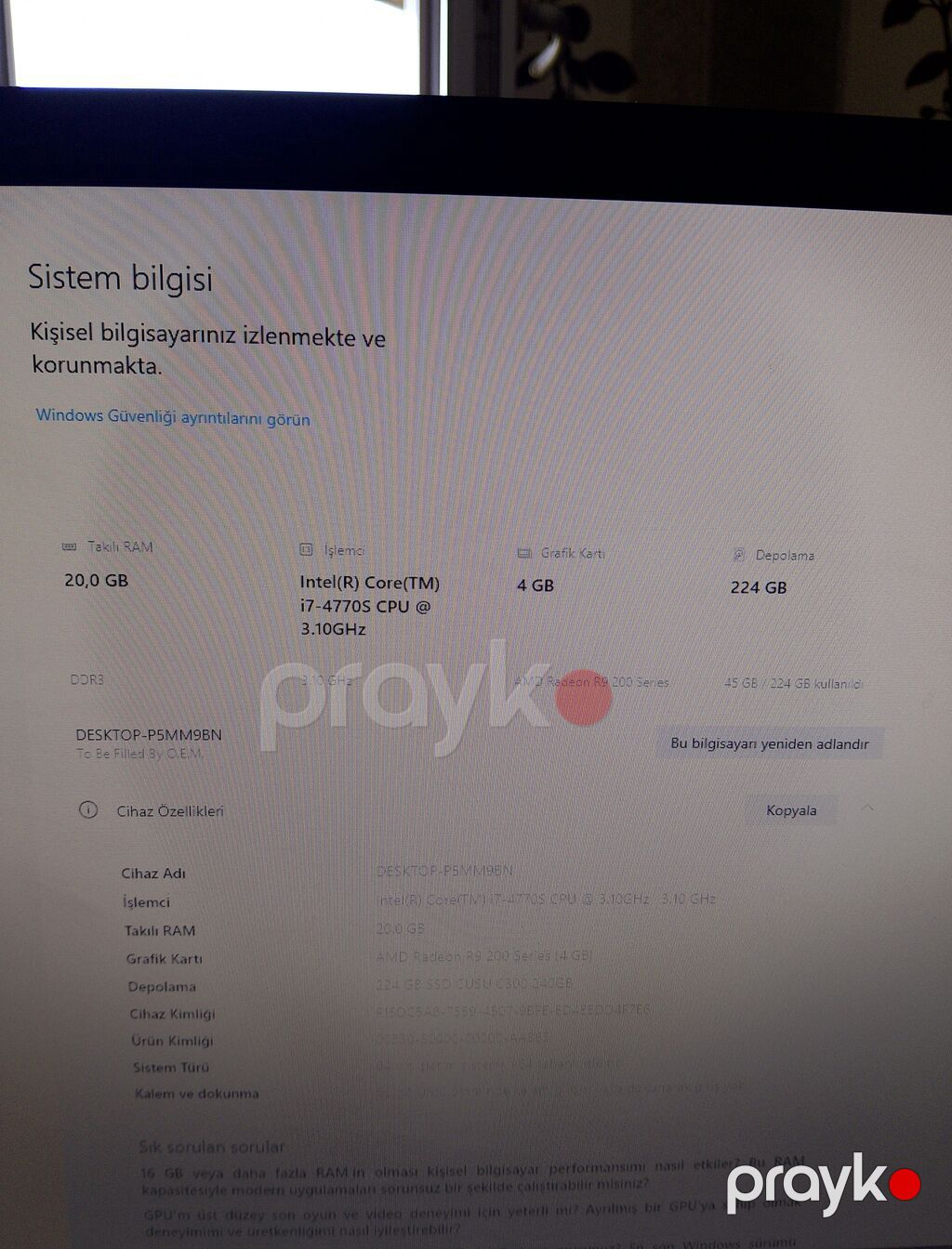 Hekilde hamsi yazilib vdyo kart 512 ana kart Z97 Pro4 ram 20 ela — Masaüstü kompüterlər, Digah (2)