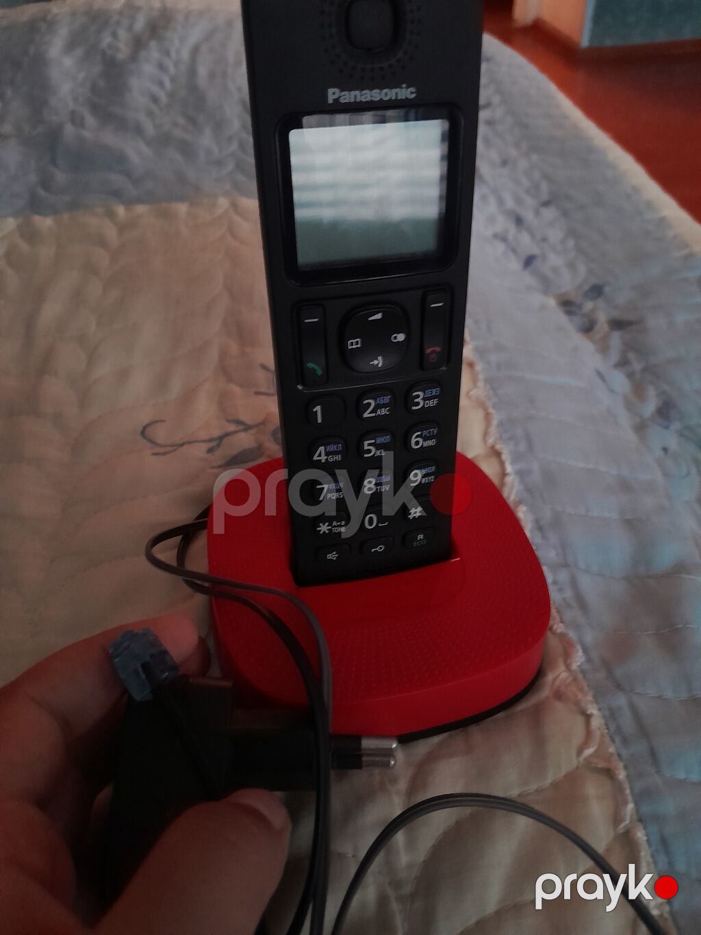 Panasonic simsiz ev telefonu + baza - Brend/model: Panasonic Dect — Kabel və radio telefonları, Digah