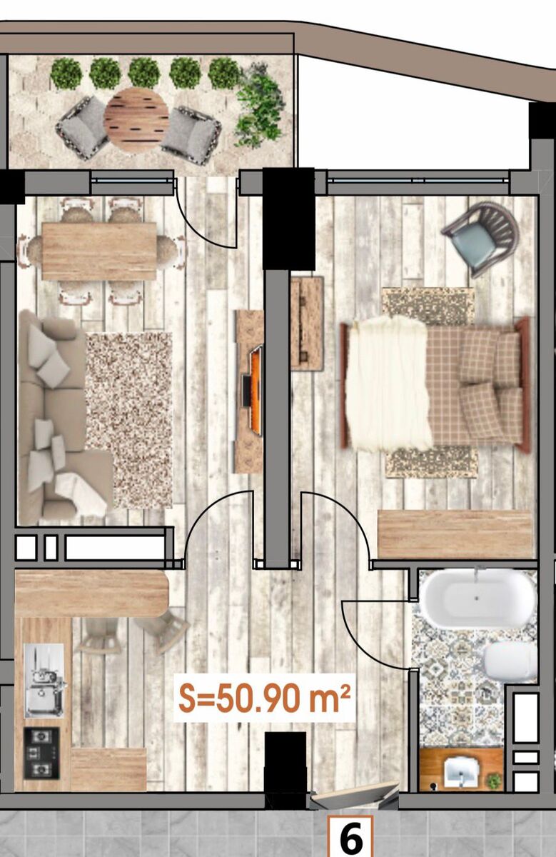 Satılır 2 otaqlı yeni tikili 51 m² — Mənzil, Bakı (2)