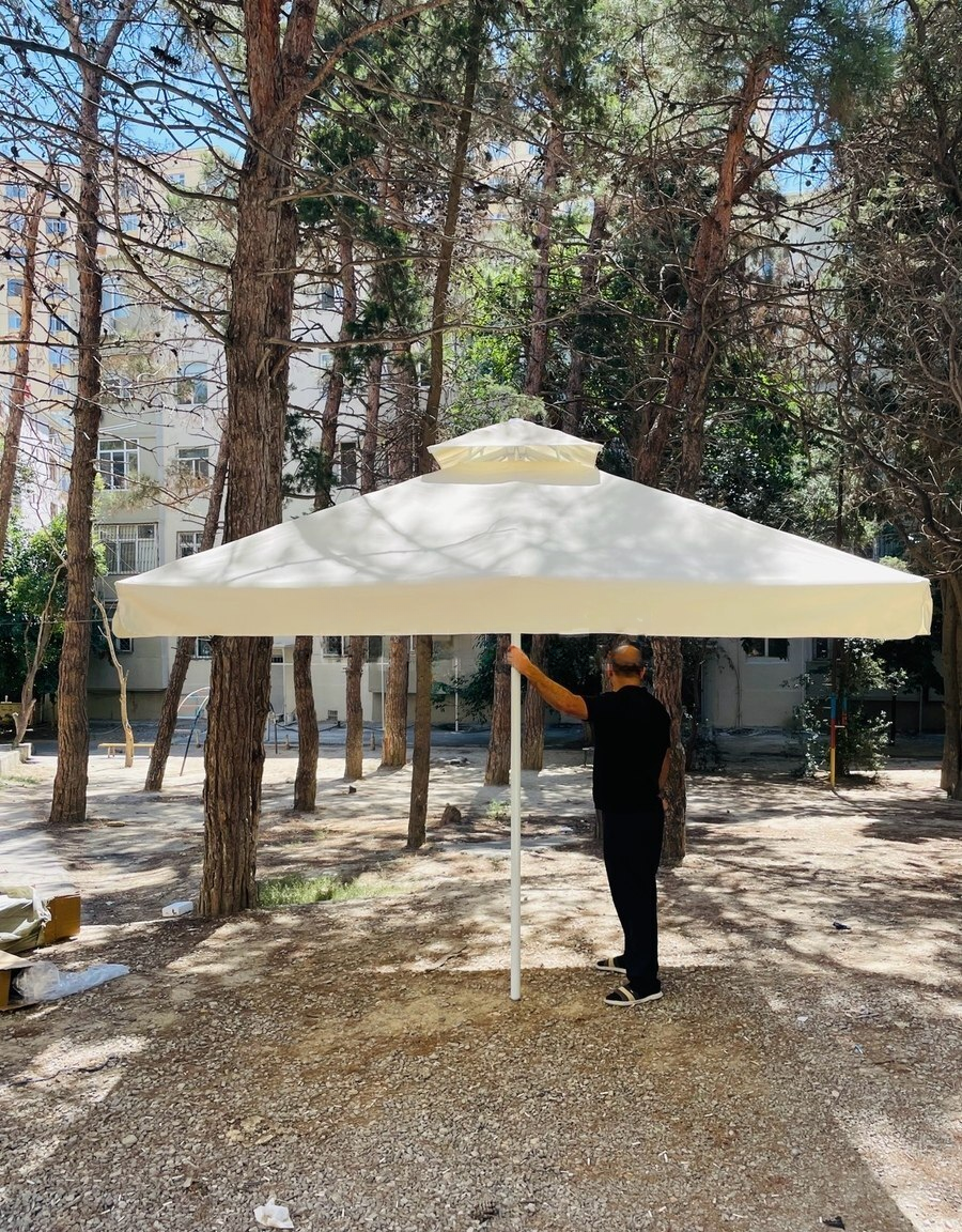 Bağ çətiri Kvadrat, Bej rəng — Bakı