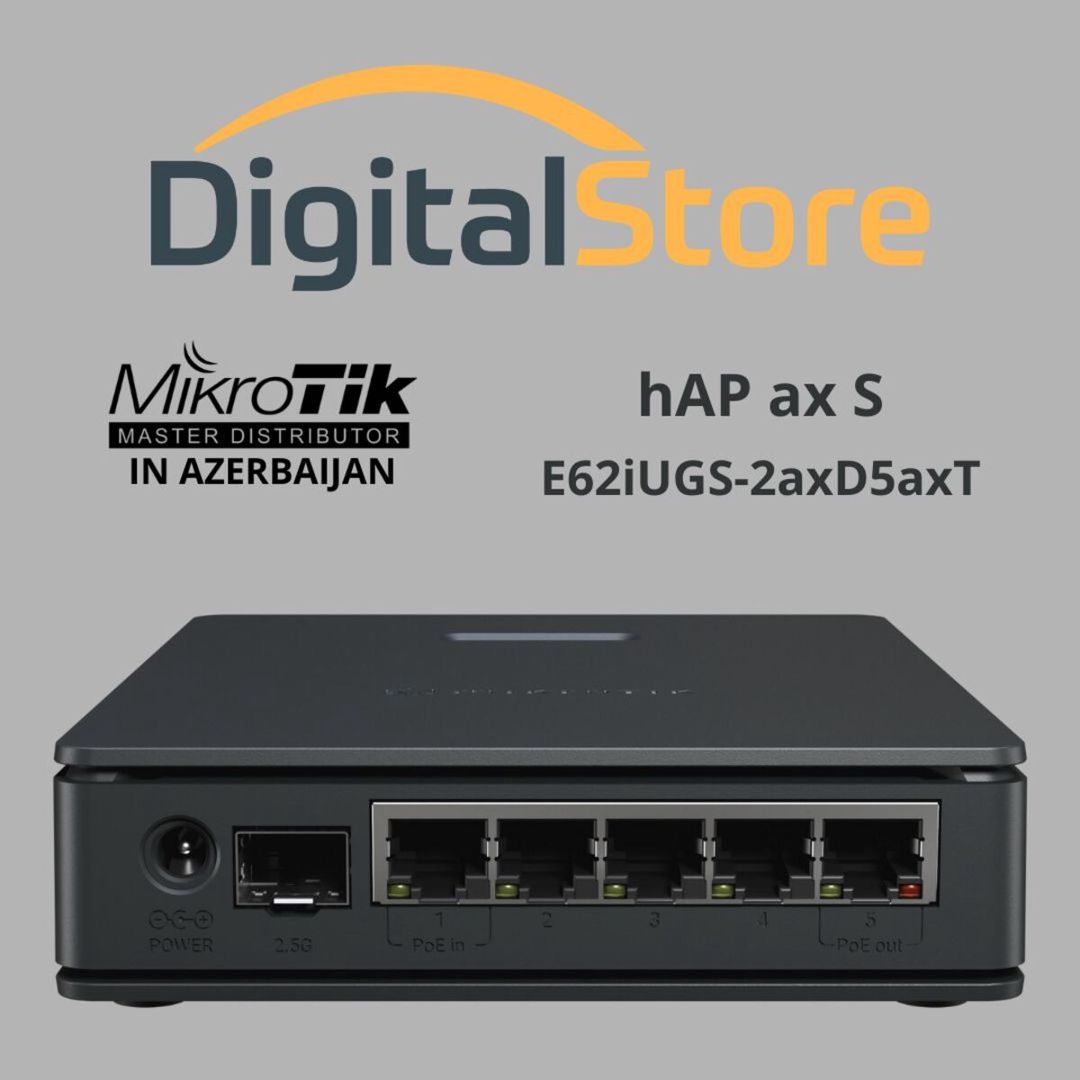 MikroTik hAP ax S E62iUGS-2axD5axT — Şəbəkə və server avadanlığı, Bakı (2)